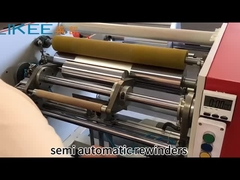 Einfache Verwendung der halbautomatischen Aluminiumfolie-Slitter-Windemaschine