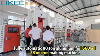 80-Tonnen-Maschine zur Herstellung von 660-ml-Behältern aus Aluminiumfolie