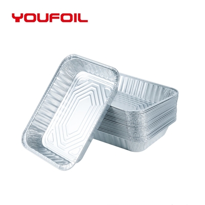 kaufen Aufbereitete rechteckiger Aluminiumfolie-Behälter-halbe Wegwerfgröße Pan Soems online manufacture