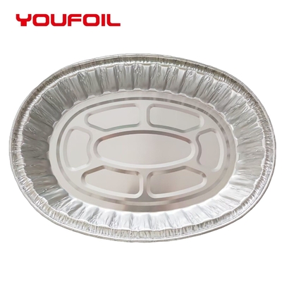 kaufen 8006 Wegwerf- ovaler Aluminium-Tray Catering Baking Pan With Plastikdeckel online manufacture