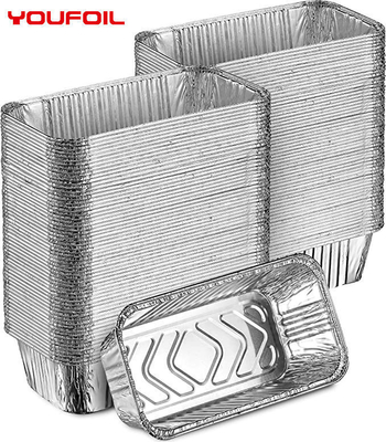 kaufen Leichte rechteckige Aluminiumfolie-Behälter-Falten-Wand-Wegwerfnahrungsmittelbehälter online manufacture