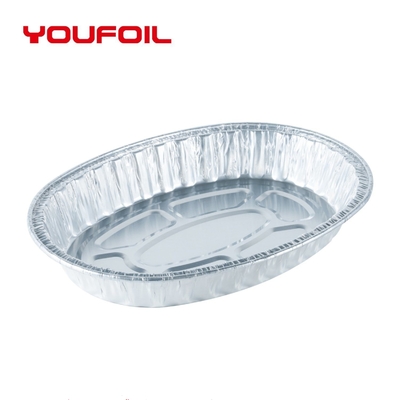 kaufen Ovaler Aluminiumfolie-Tray Food Storage Nontoxic Aluminium-Folien-Wegwerfbehälter online manufacture