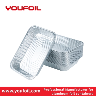 kaufen Recyclebare glatte Wand-rechteckiger Aluminiumfolie-Behälter für Backen online manufacture