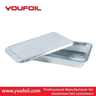 kaufen Gefrierschrank-sichere rechteckige Aluminiumfolie-Behälter-natürliche Größe Pan Barbecue online manufacture