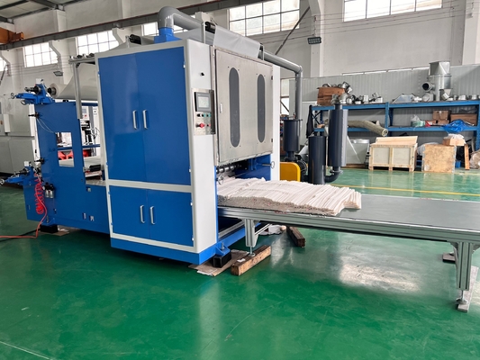 kaufen Vollautomatische HDPE-Plastik-Pop-up-Blattmaschine Einstellbares Schneidgeschwindigkeit online manufacture