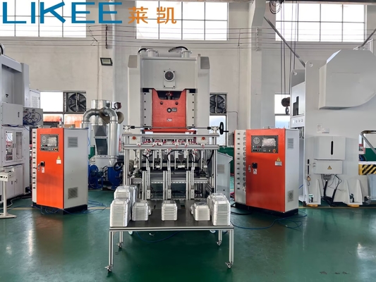 kaufen Maschine zur Herstellung von Aluminiumfolienbehältern mit 3 Linien Stapler T63 3 Hohlspannenmaschine online manufacture