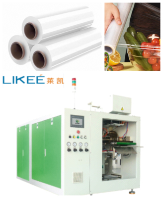 kaufen LK-CF02 Cling Film Roll Rewinding Machine ausgestattet mit Servomotorsteuerung online manufacture