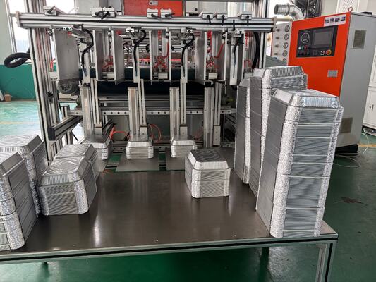 kaufen LK-T80 Runde Form 8011 Aluminiumfolie Lebensmittelbehälter Silber Farbmachmaschine online manufacture