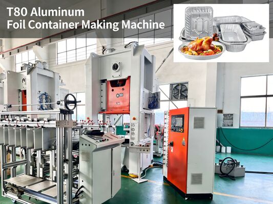 kaufen LK-T80 Aluminiumfolienbehältermaschine mit 80 Tonnen Druckkapazität, 10-Jahres-Nutzungsdauer und Mitsubishi PLC-Steuerung Online-Herstellung