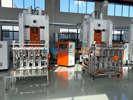 kaufen Aluminiumfolienplatten-Herstellungsmaschine 80 Ton H-Rahmen 4-6 Kavitäten Automatische Produktionslinie mit geschlossener Schmierung Online-Herstellung