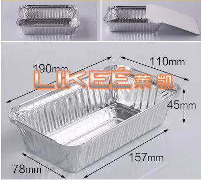 kaufen Aufbereiteter Aluminiumfolie-Nahrungsmittelbehälter-rechteckiger Aluminiumbehälter Soems online manufacture