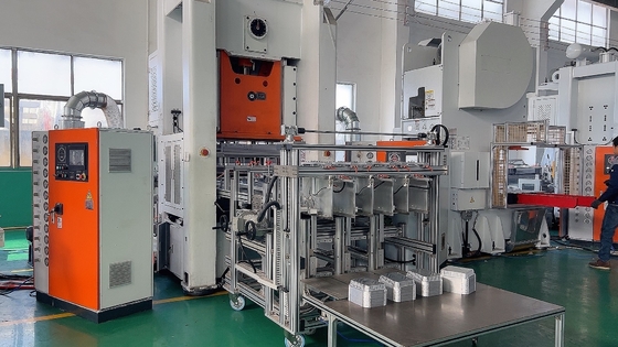 Vollautomatische Herstellung von Einweg-Silber-Aluminiumfolie Lebensmittelbehälter Herstellungsmaschine LK-T80
