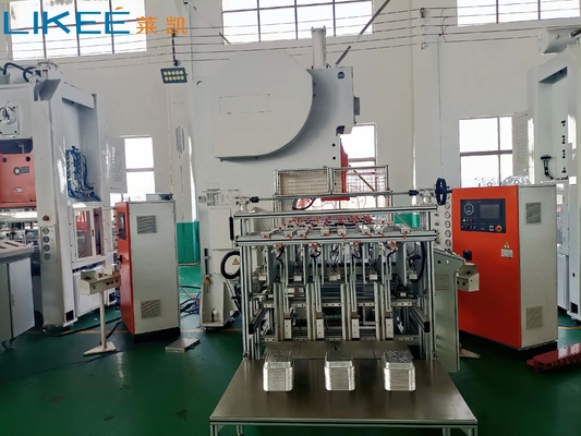 Mitsubishi Servomotor angetrieben Aluminiumfolie Kunststoff-Lebensmittelbehälter Maschine einfach zu bedienen
