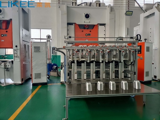 12000 Stück/Stunde Aluminiumfolie Lebensmittelbehälter Herstellungsmaschine mit Siemens Motor 380V 50HZ