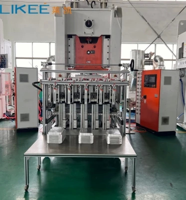 Weiß ABD ORANGE C Rahmen Hydraulische Presse Aluminiumfolie Behälter Maschine Automatische Verpackungsmethode