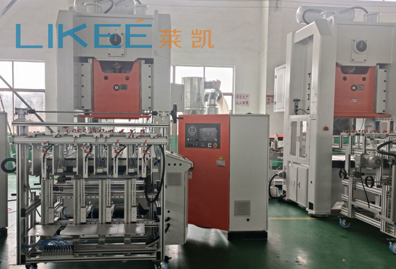4-5 Hohlräume Aluminiumfolie Behälter Herstellungsmaschine Mitsubishi PLC Siemens Hauptmotor