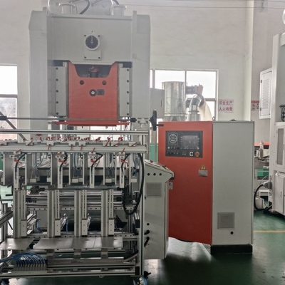 Vollautomatische SIEMENS Motor Aluminiumfolie Behälter Herstellung Maschine mit 12000/H Kapazität