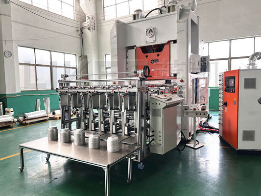 Aluminiumfolie Behälter Herstellungsmaschine 7 Zoll Rund Einweg-Pfanne mit Deckel